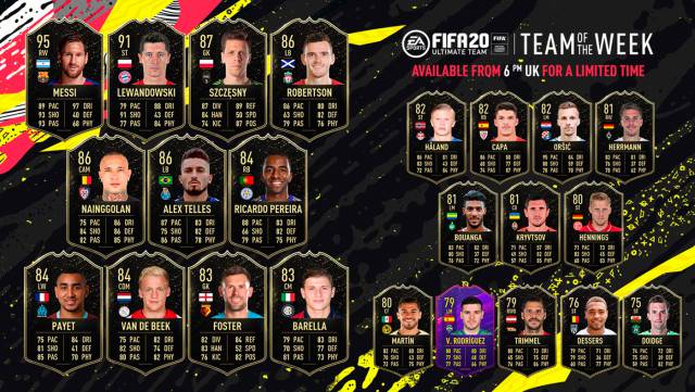 FIFA 20 TOTW 9 with Messi and Lewandowski now available