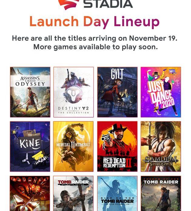 Google Stadia starts with 12 games, first line-up known