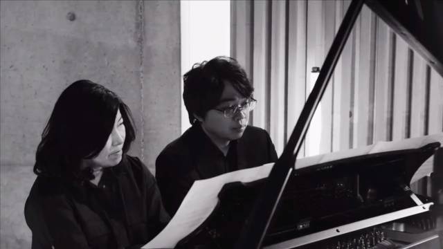 Yoko Shimomura and Hiroyuki Nakayama during the Square Enix Presents: E3 2014