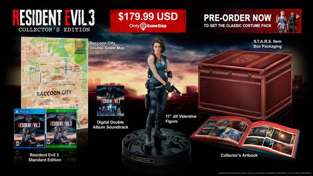 Resident Evil 3 Remake collector's edition: price, content and extras