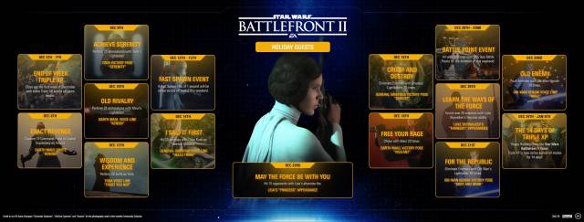 Star Wars Battlefront 2 presents all its Christmas rewards