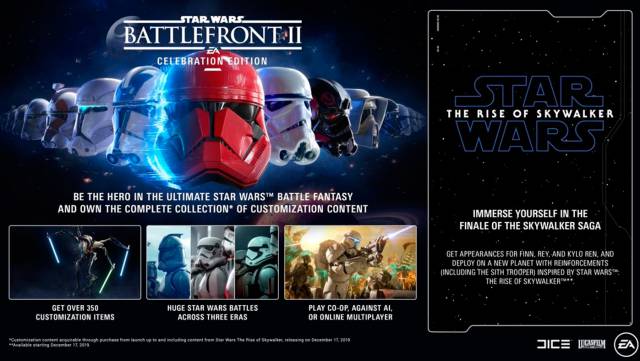 Star Wars Battlefront 2 receives its Celebration Edition with all its paid DLC