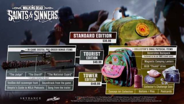 The Waking Dead Saints and Sinners VR trailer collector's edition
