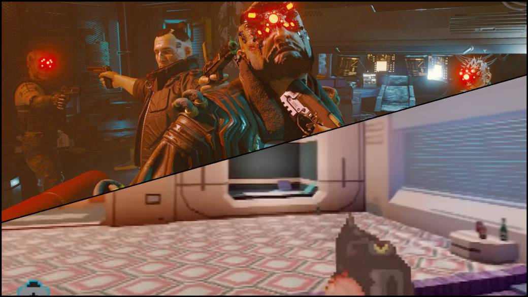 A user imagines Cyberpunk 2077 as a game for PlayStation 1 in Dreams