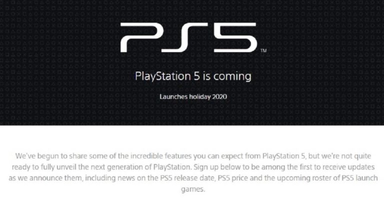 PS5 already has official page
