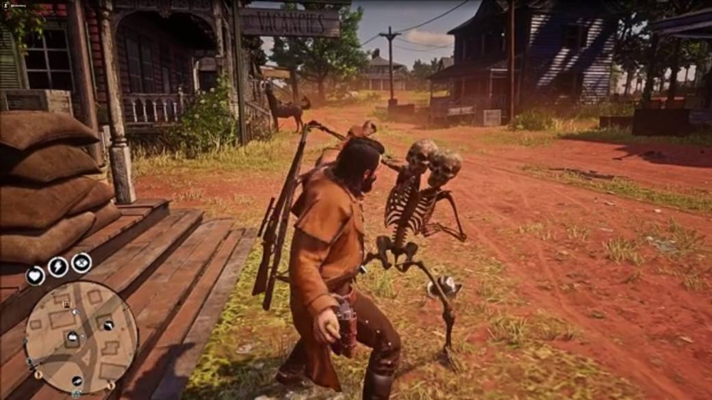 Red Dead Online: hackers attack users using a two-headed skeleton