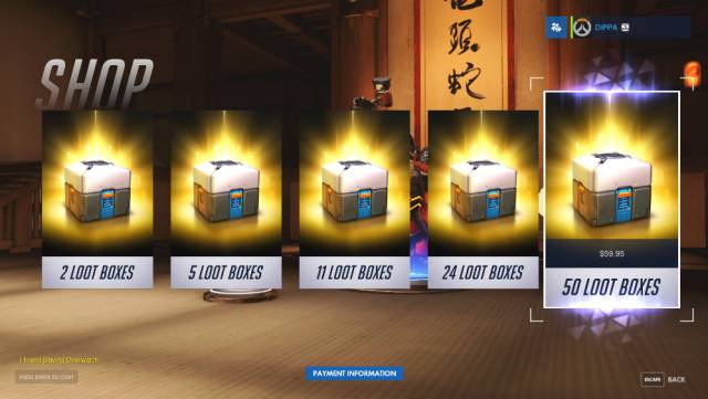 Loot boxes in video games