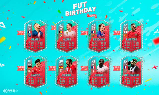 FUT Birthday FIFA 20: this is his first team with Griezmann, Mbappé and Hazard