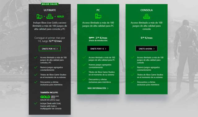 cost of xbox game pass