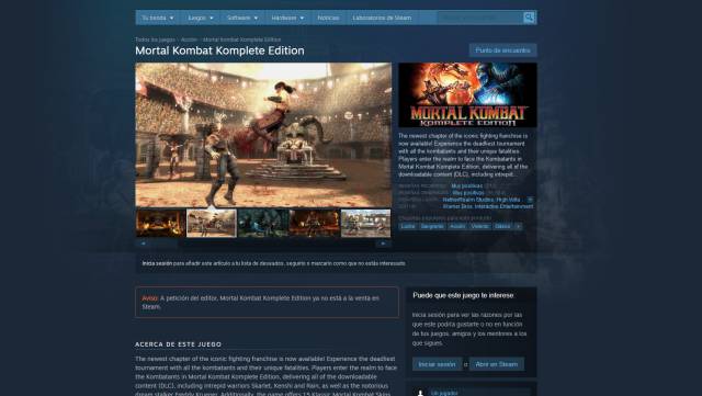 Mortal Kombat Komplete Edition removed from Steam