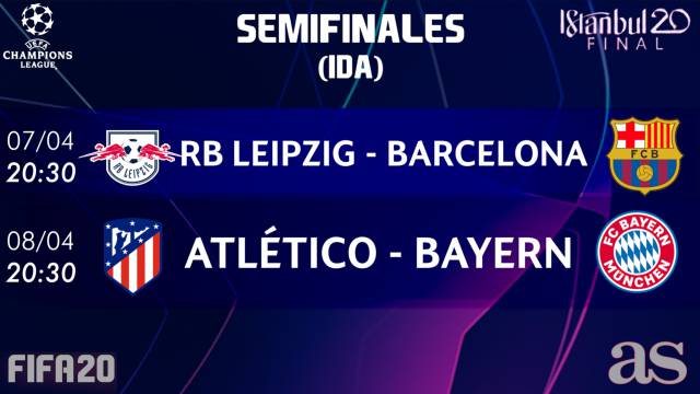 Live simulation of Leipzig - Barcelona semifinals of the virtual Champions League