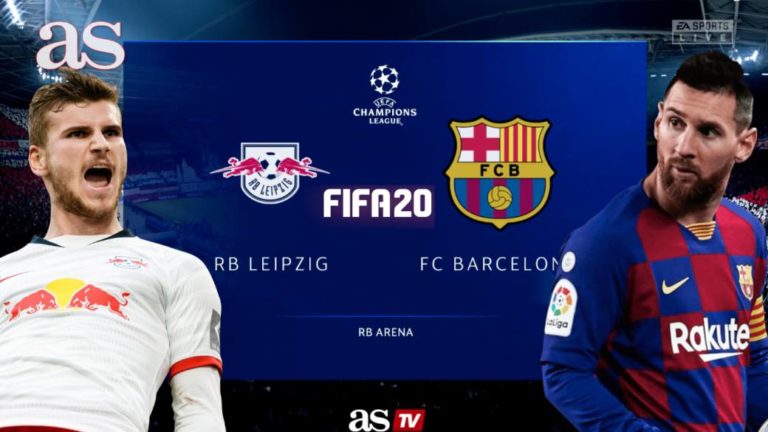 Live simulation of Leipzig - Barcelona semifinals of the virtual Champions League