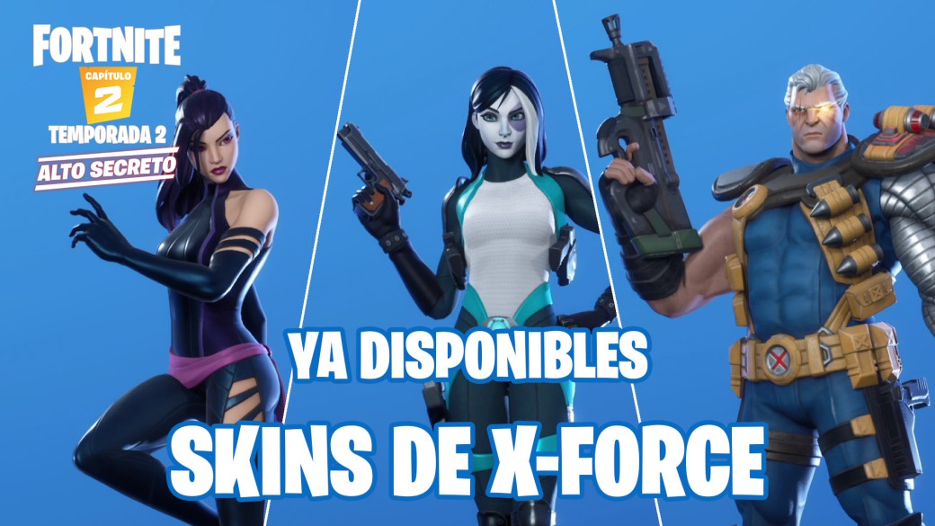 Fortnite - X-Force Skins: Cable, Psylocke, and Domino Now Available