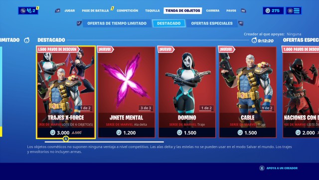 Fortnite X Force Skins Cable Psylocke And Domino Now Available