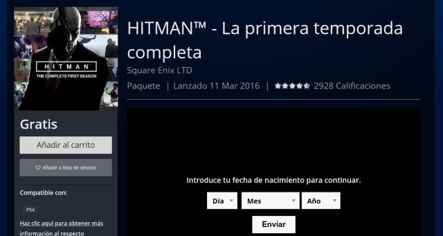 Hitman, free, PS4