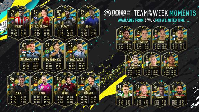 TOTW Moments 3 of FUT FIFA 20 with Iago Aspas and Marquinhos now available