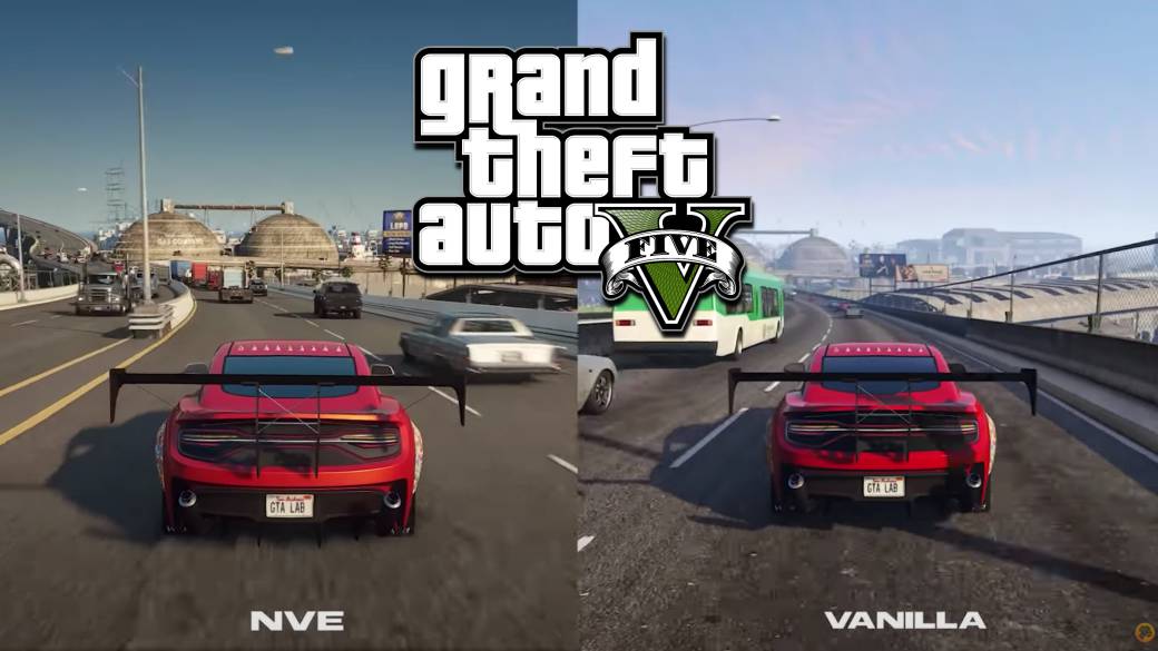 GTA 5: compare the graphics of the NaturalVision mod with the original game