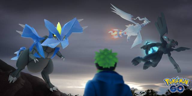 Reshiram, Zekrom and Kyurem in Pokémon GO