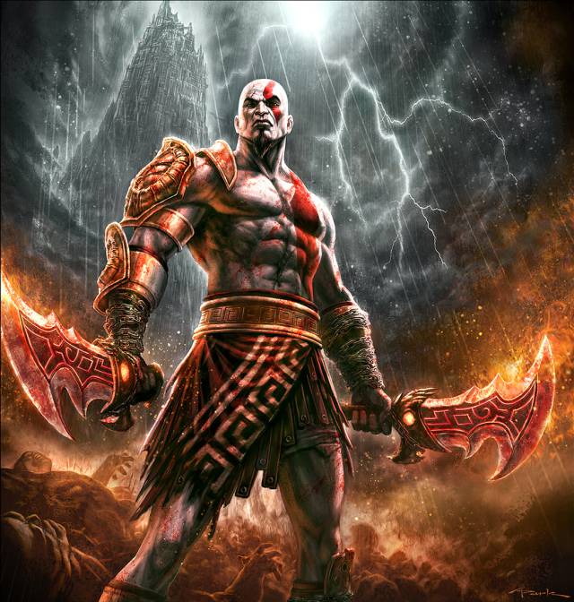 Kratos God of War Santa Monica PS2 PS3 Sony PS4 power fantasy male sexualization sexual subject sex in video games