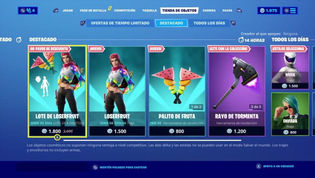 fortnite episode 2 season 3 skin loserfruit how much does it cost