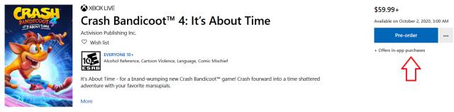 crash 4 xbox store