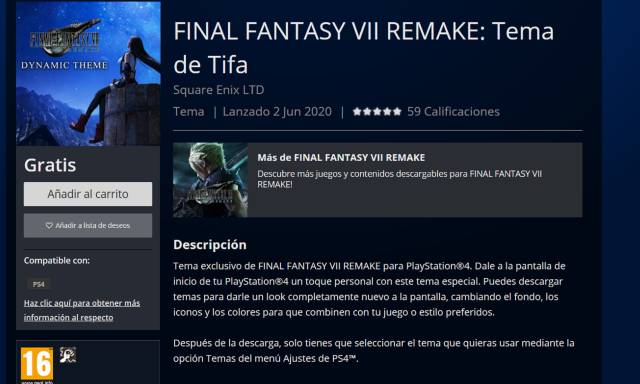 Final Fantasy VII Remake, free theme Tifa