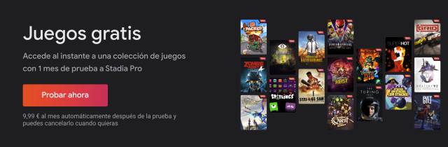 Free games from Google Stadia Pro