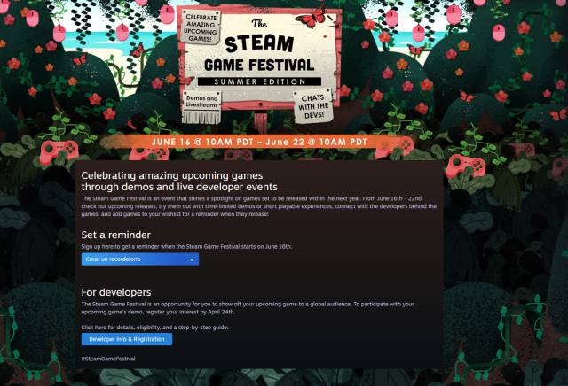Steam Game Festival postponed to June 16 steam delay