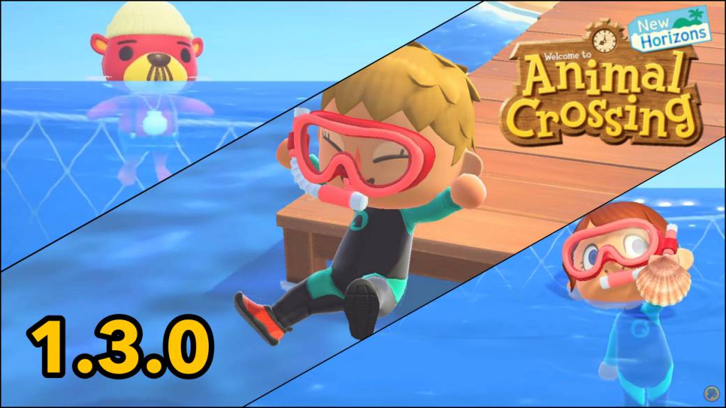 Animal Crossing: New Horizons is updated to version 1.3.0; we can swim