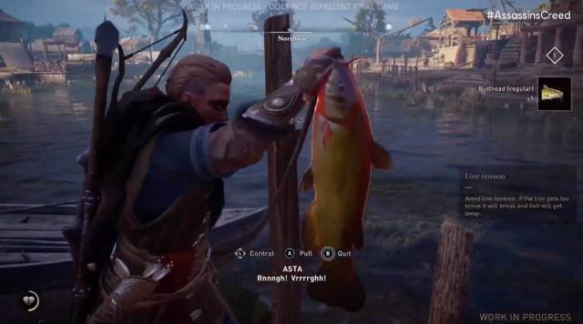 Assassin's Creed Valhalla fishing minigame Ubisoft Forward