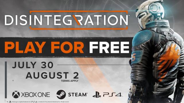 Free disintegration PC, PS4 and Xbox One