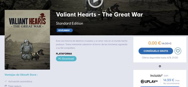 Valiant Hearts: The Great War