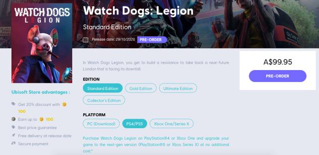 Watch Dogs Legion PS5