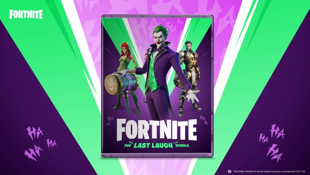 fortnite chapter 2 skin joker poison ivy midas rex pack the last laugh the last laugh