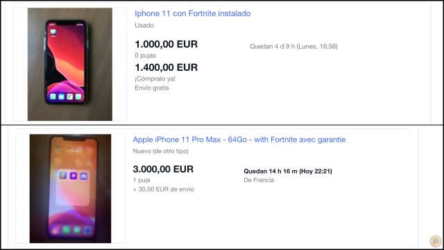 eBay iPhones Fortnite