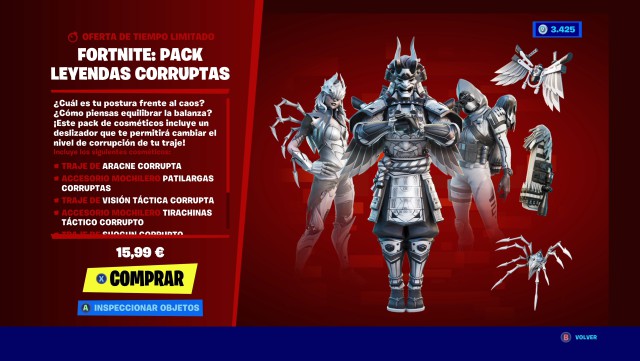 fortnite chapter 2 season 4 pack skins corrupted legends price contents