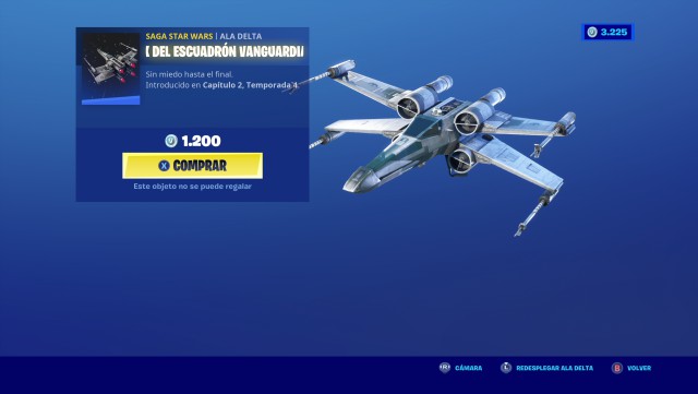 fortnite chapter 2 season 4 hang glider x wing vanguard squad star wars get free