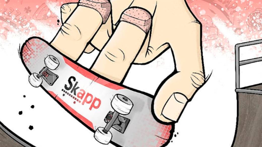 This is Skapp, a new skateboarding simulator to play with your fingers through your mobile