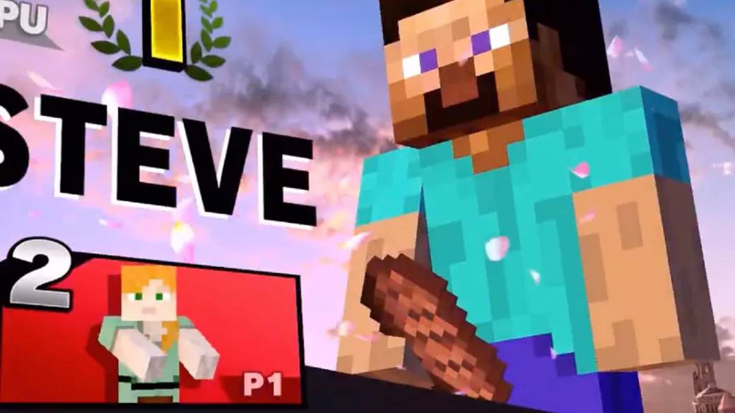 Super Smash Bros. Ultimate modifies Steve's victory pose (Minecraft)