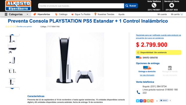 PS5 in Argentina, Chile, Colombia, Panama, Peru; launch, availability and where to book