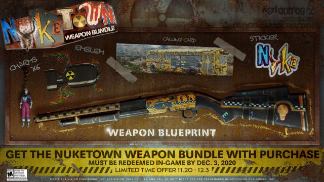 Call of Duty: Black Ops Cold War nuketown bundle free how to get it weapon project