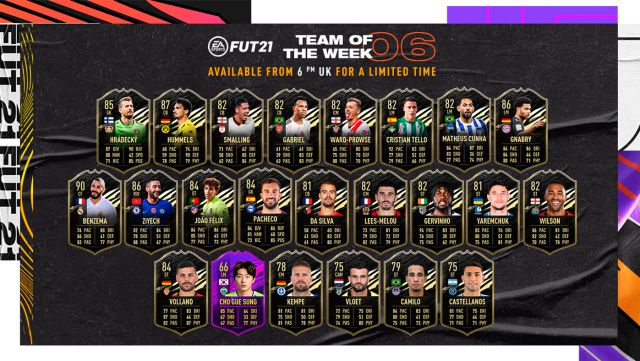 FUT FIFA 21 TOTW 6 featuring Benzema, Joao Félix and Hummels now available