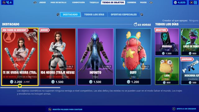 Fortnite: Black Widow Skin (Snow Suit) Now Available; price and contents