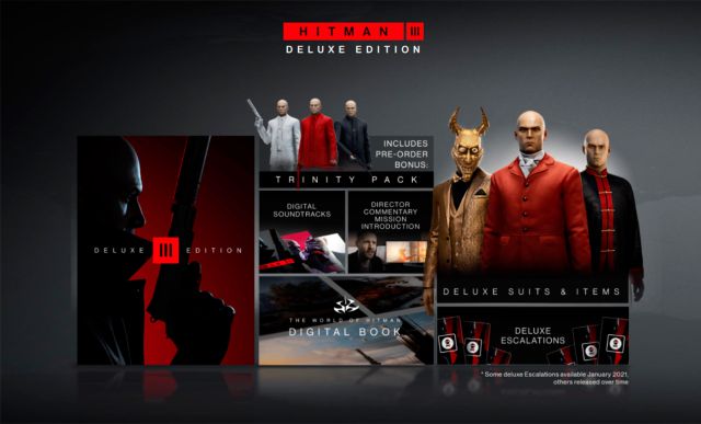 Hitman 3 details the contents of its different editions in physical format