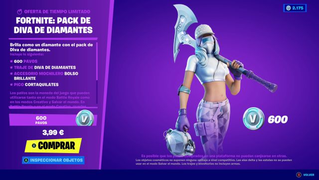 fortnite episode 2 season 5 skin diamond diva price contents