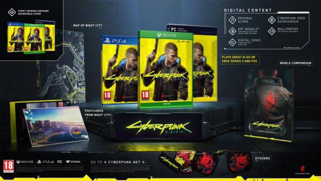 Cyberpunk 2077 editions launch prices buy PC Steam GoG PS4 PS5 Xbox One Xbox Series X / S Google Stadia CD Projekt RED