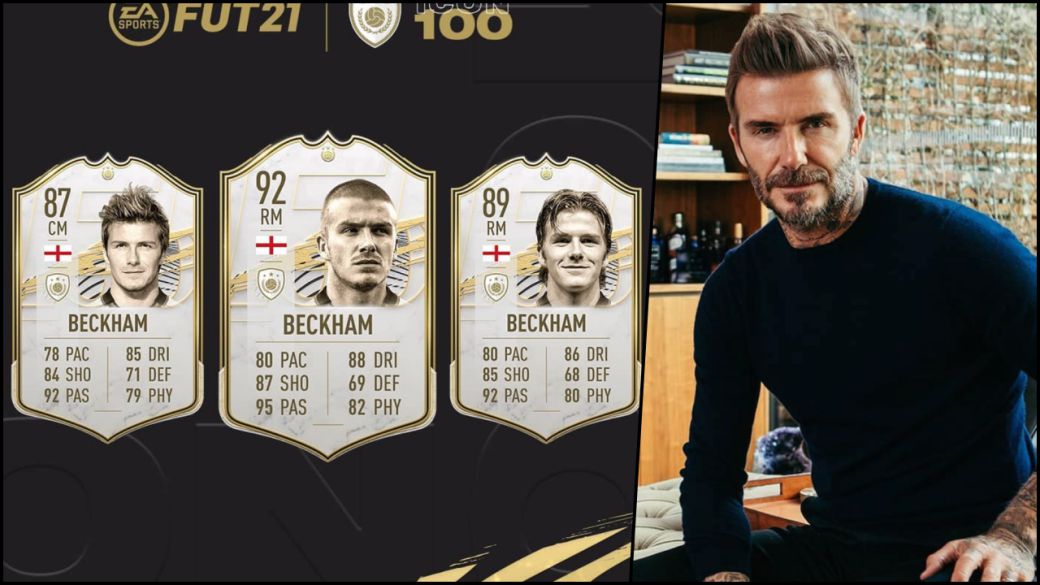 David Beckham icon in FIFA 21: revealed the stats of his three cards