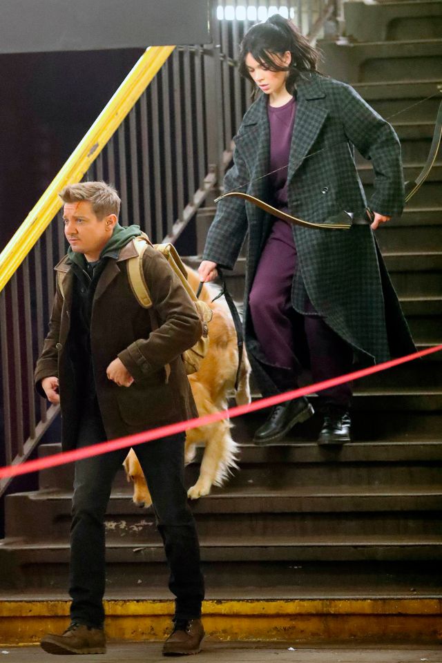 Hawkeye: first images of the filming with Hawkeye and Kate Bishop