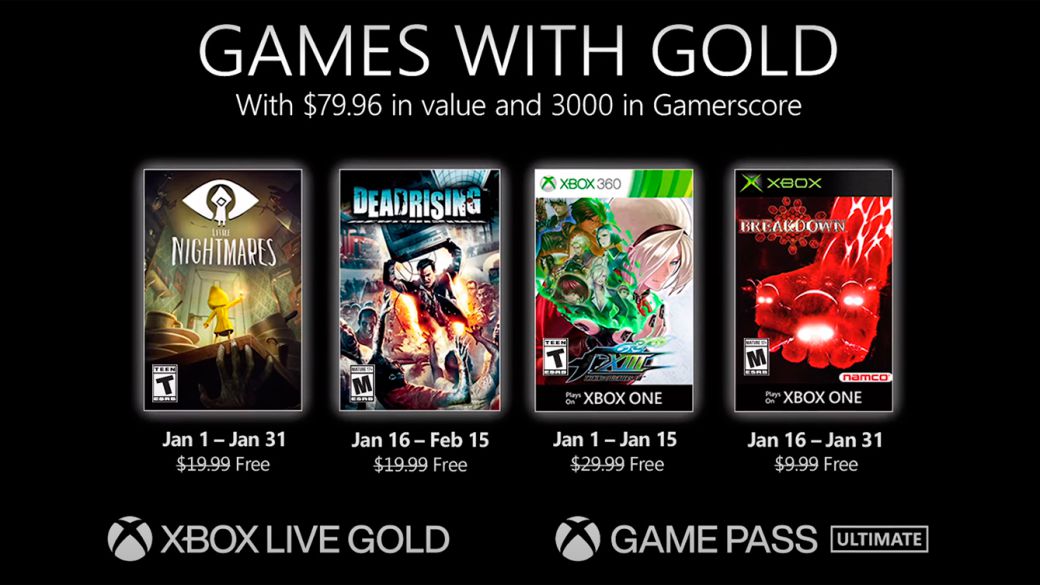 January 2021 Xbox Live Gold Free Games Announced for Xbox Series and One