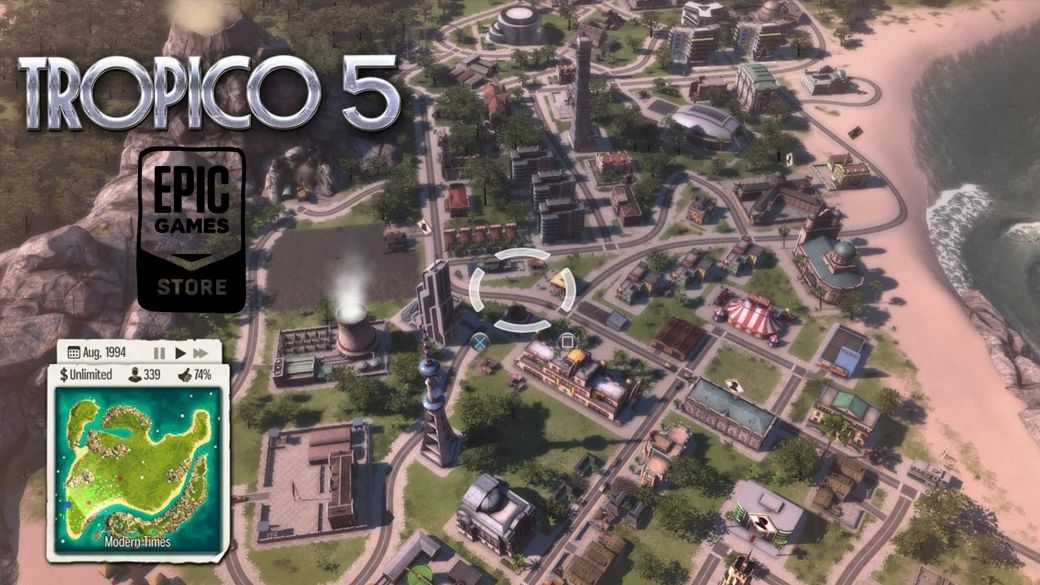 Tropico 5, free game for a limited time on Epic Games Store